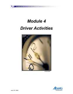 Off-Duty Time - Alberta Transportation