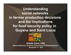 Understanding social networks in farmer production decisions and