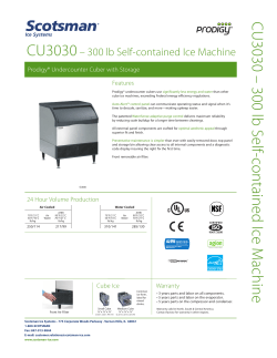 CU 3030 &ndash; 300 lb Self-contained Ice M achine