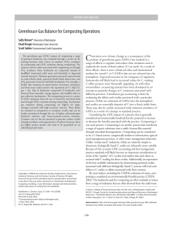 Greenhouse Gas Balance for Composting Operations