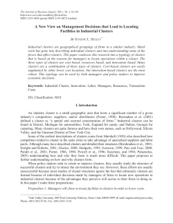 A New View on Management Decisions that Lead to Locating