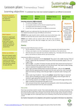 Lesson plan - Sustainable Learning