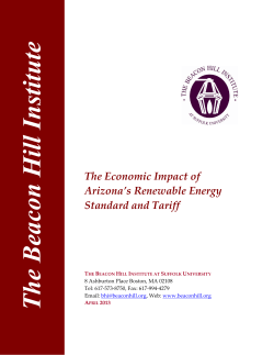 The Economic Impact of Arizona`s Renewable Energy Standard and