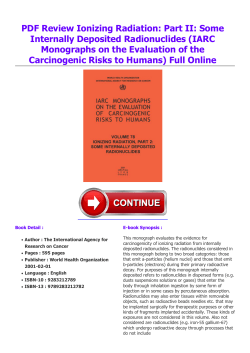 PDF Review Ionizing Radiation: Part II: Some