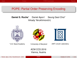 POPE: Partial Order Preserving Encoding
