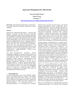Spectrum Management for MicroGrids