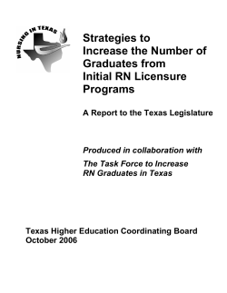 Strategies to Increase the Number of Graduates from Initial