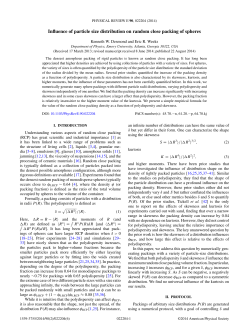 Influence of particle size distribution on random close packing of