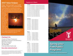 Printable Spring 2017 Schedule