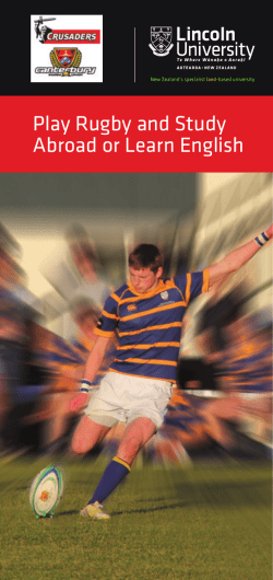 Play Rugby and Study Abroad or Learn English