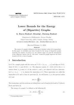 Lower Bounds for the Energy of (Bipartite) Graphs