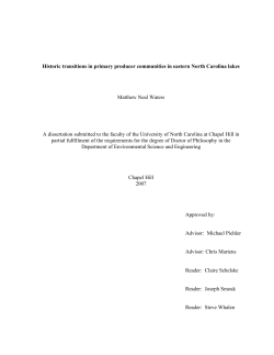 Historic transitions in primary producer communities in eastern North