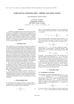 Audio Signal Extrapolation