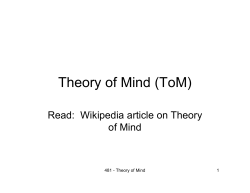 Theory of Mind (ToM)