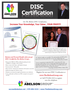 Get The Abelson DISC Certification... Increase Your Knowledge