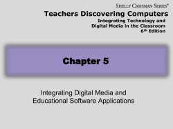 Chapter 5: Integrating Digital Media and Educational Software