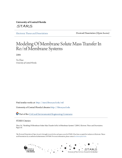 Modeling Of Membrane Solute Mass Transfer In Ro/nf