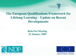 EQF and Bologna Framework I