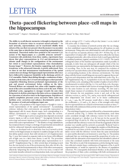 Theta-paced flickering between place-cell maps in the