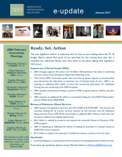 Ready, Set, Action - Association for Behavioral Healthcare