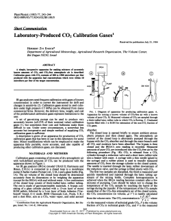 Laboratory-Produced CO2 Calibration Gases