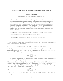 GENERALIZATIONS OF THE DENNIS