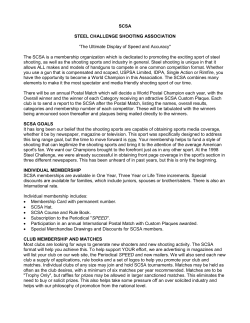 SCSA STEEL CHALLENGE SHOOTING ASSOCIATION `The