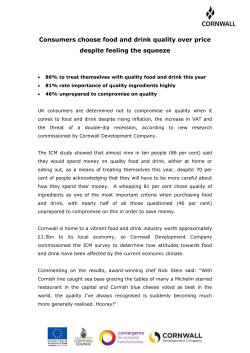 Consumers choose food and drink quality over price despite feeling