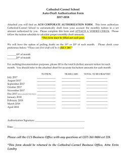 2017-2018 Auto Draft Authorization Form - Cathedral