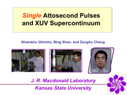 Generation of single attosecond pulse in the plateau Approach 1