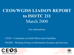 CEOS/WGISS Report to ISO/TC211