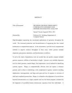 methods for high-throughput comparative genomics and