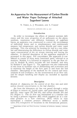 An Apparatus for the Measurement of Carbon Dioxide and Water