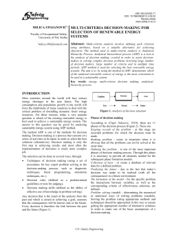 multi-criteria decision-making for selection of renewable energy