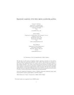 Equational complexity of the finite algebra membership problem