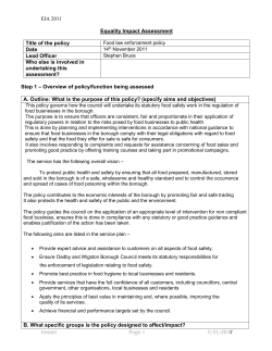 EIA Food Law Environment Policy