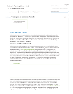Module 39 / Transport of Carbon Dioxide