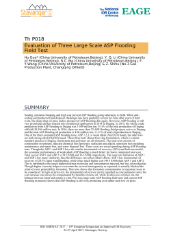 Th P018 Evaluation of Three Large Scale ASP Flooding Field Test