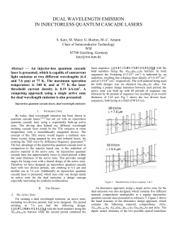 dual wavelength emission in injectorless quantum cascade lasers