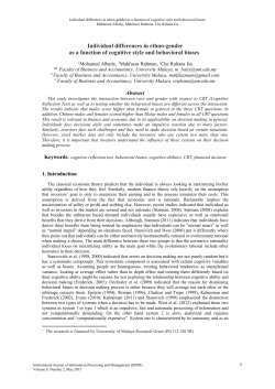 Individual differences in ethno-gender as a function of cognitive style