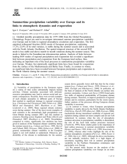 Summertime precipitation variability over Europe and its links to