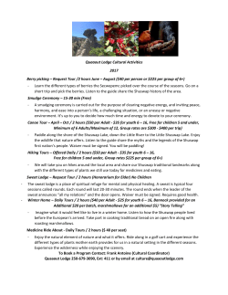 Quaaout Lodge Cultural Activities