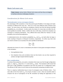 Monte Carlo move sets
