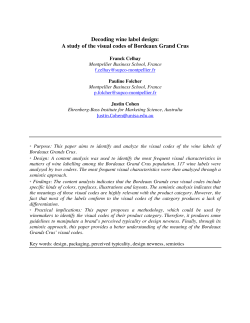 Decoding wine label design: A study of the visual codes of Bordeaux