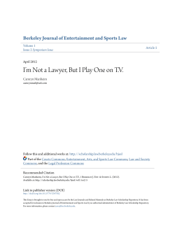 I`m Not a Lawyer, But I Play One on TV