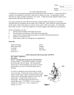 Use of the Light Microscope