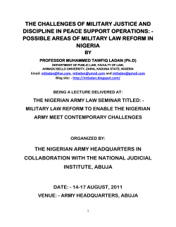 1.1 Notion of Military Justice