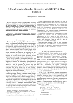 A Pseudorandom Number Generator with KECCAK Hash Function