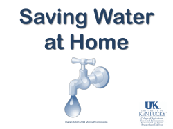 Saving Water at Home - University of Kentucky