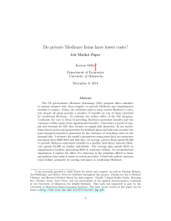 Do private Medicare firms have lower costs?